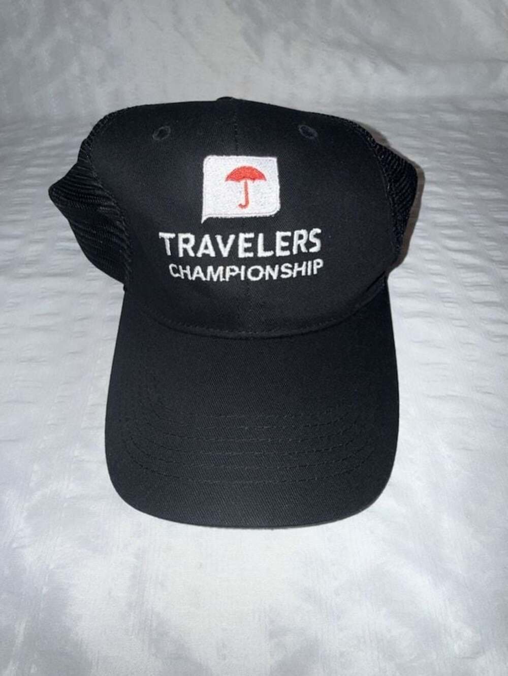 Travelers Championship PGA Golf Trucker Hat with Umbrella Logo